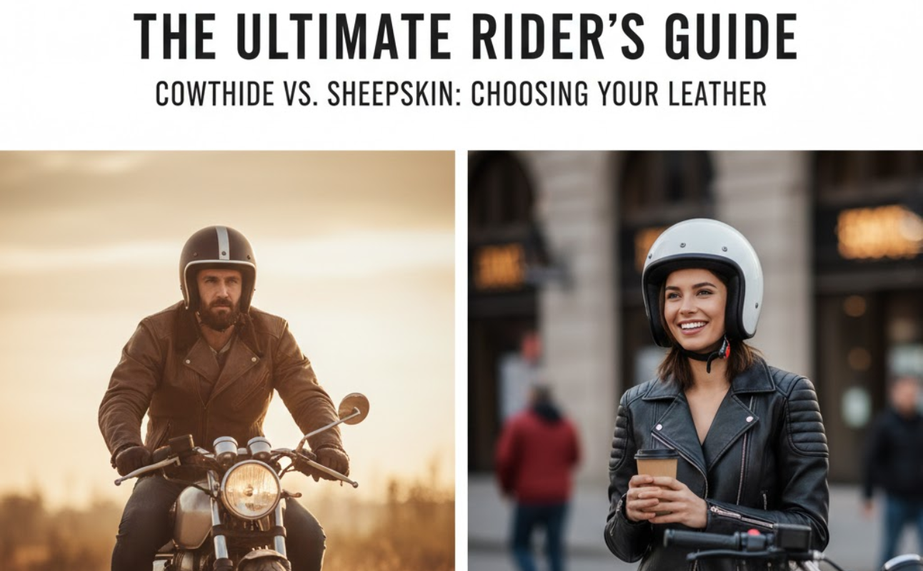 Cowhide vs Sheepskin Leather Jackets: Which Is Best for Motorcycle Riders?
