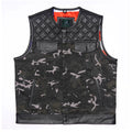 Black camouflage Leather vest 