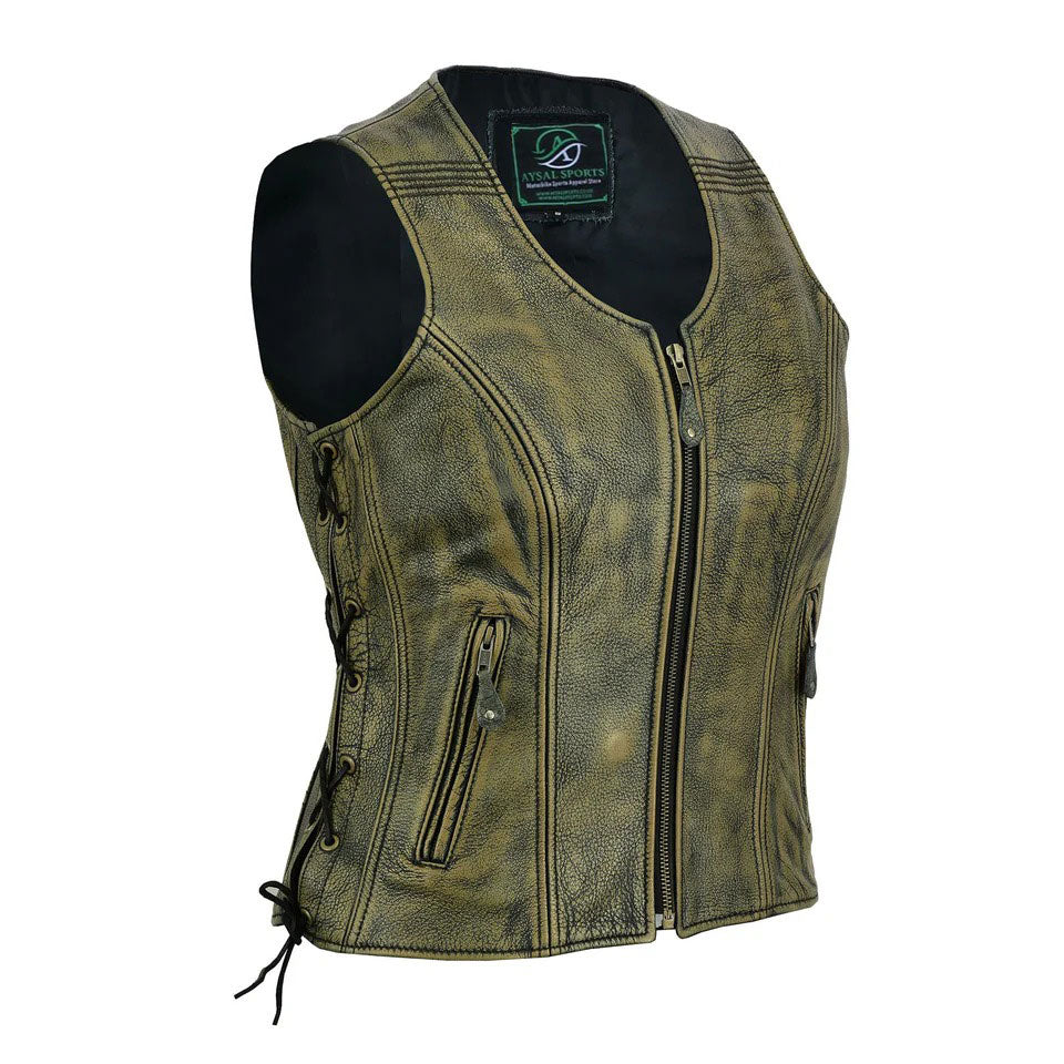 Women Leather Vest