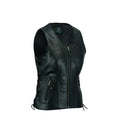 Ladies Black leather vest