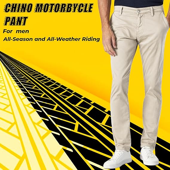 Beige motorcycle pants