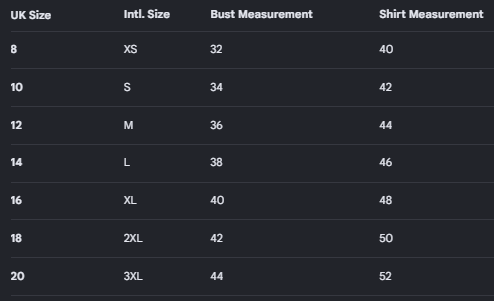 Ladies Flannel Motorcycle Shirt Size Chart