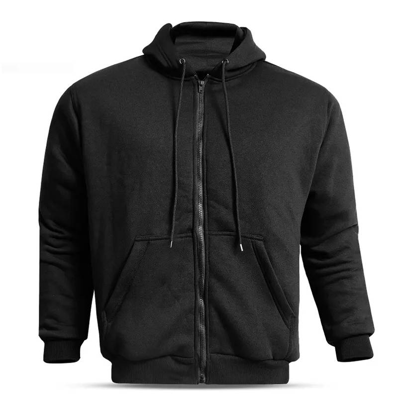 Black Motorcycle Kevlar Lined Hoodie