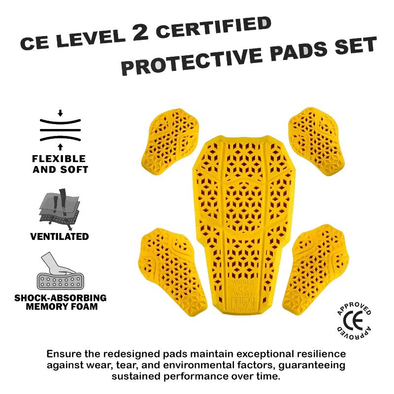 Motorcycle Armor Pad Bundle 3 Sets Level 1 & Level 2 Protection Pads