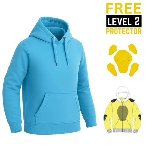Blue Motorcycle Kevlar Lined Hoodie