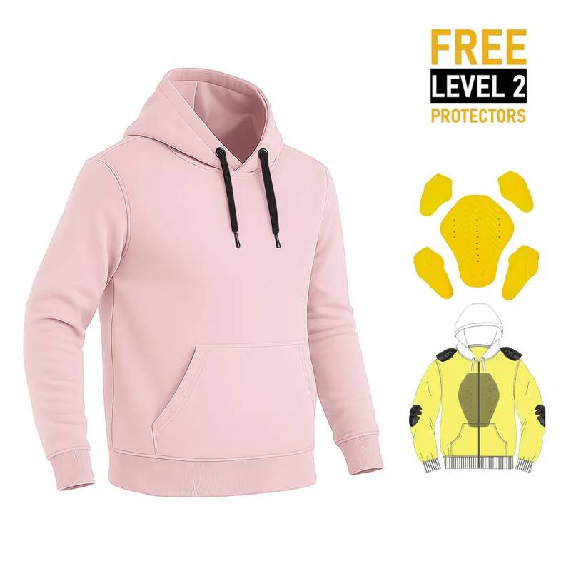 Pink Motorcycle Kevlar Lined Hoodie