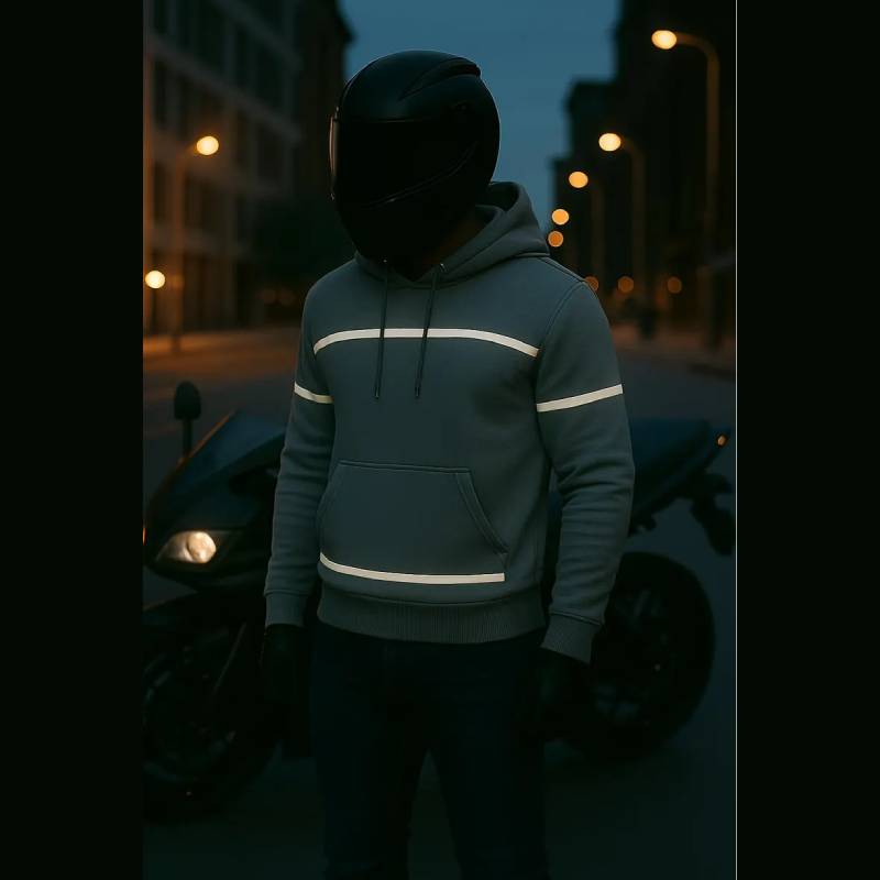 Gray Motorcycle Kevlar Lined Hoodie