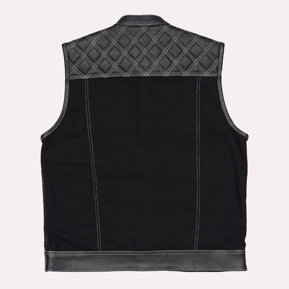 Black quilted vest