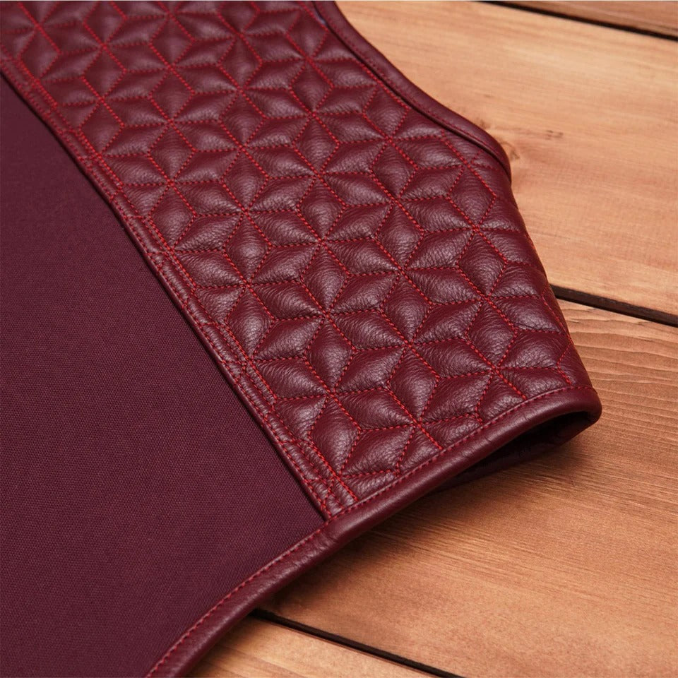 Maroon quilted mat