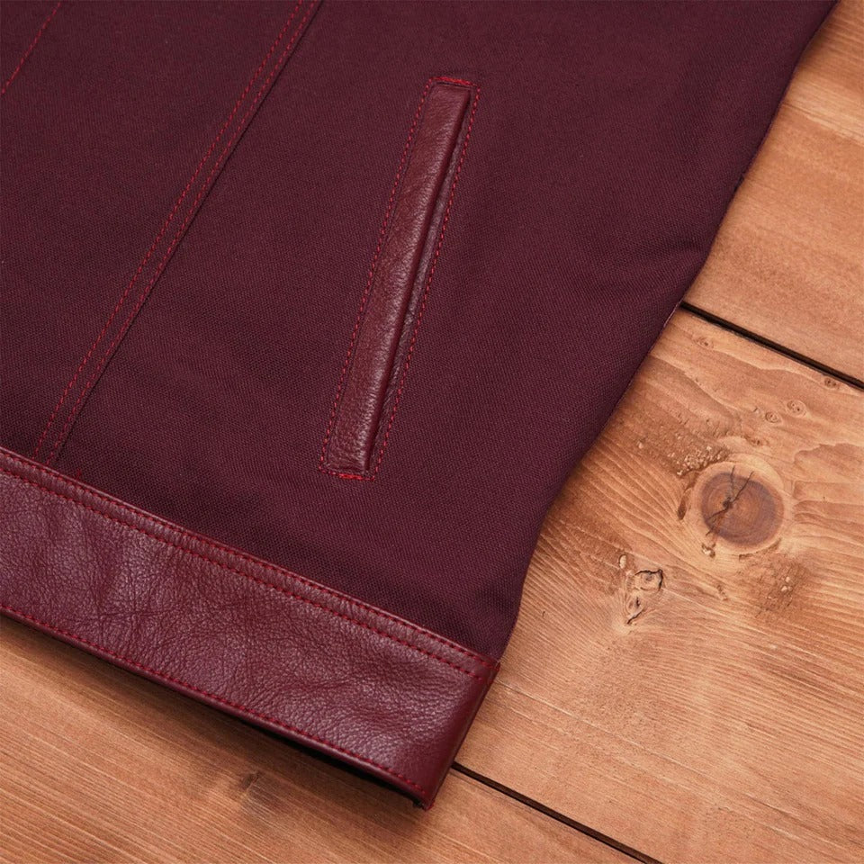 Maroon leather jacket