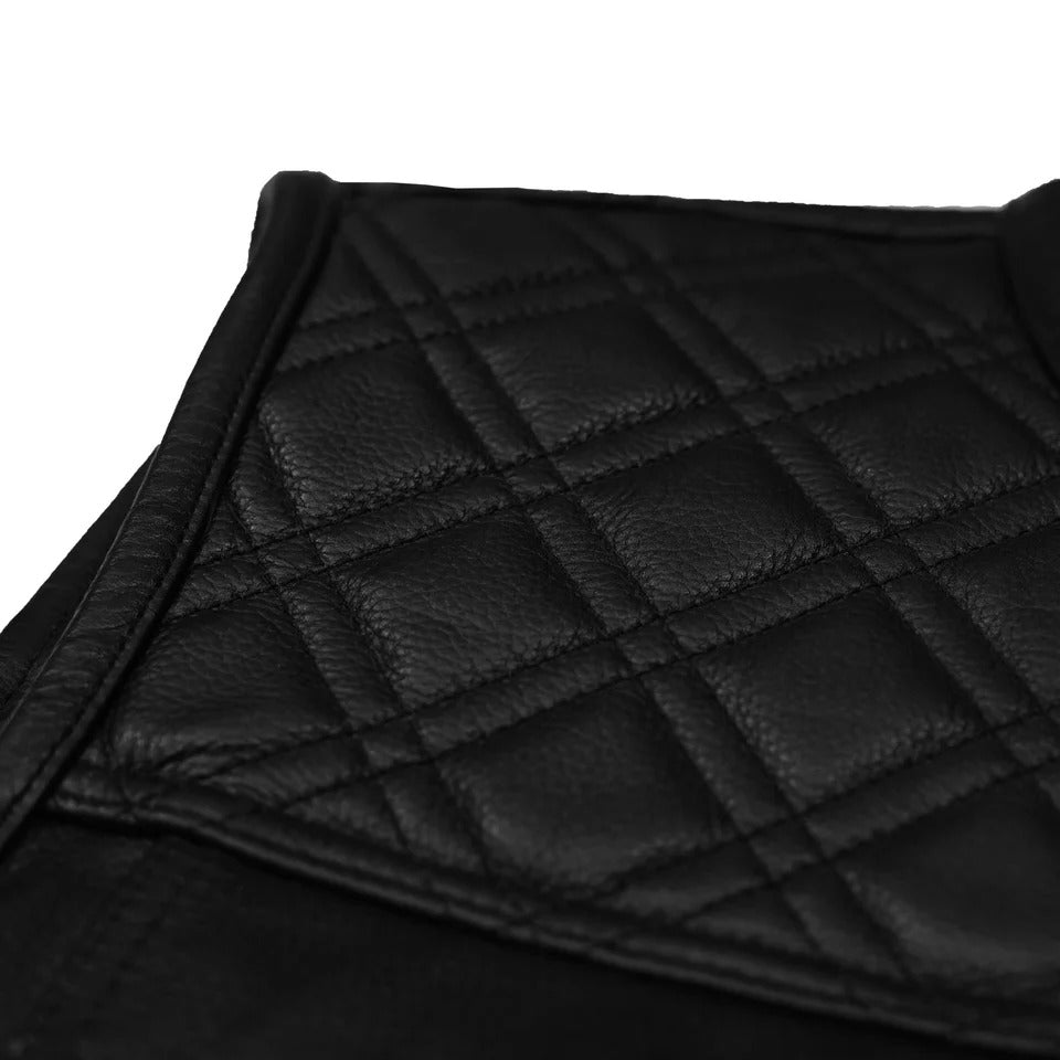 Black leather saddle pad 