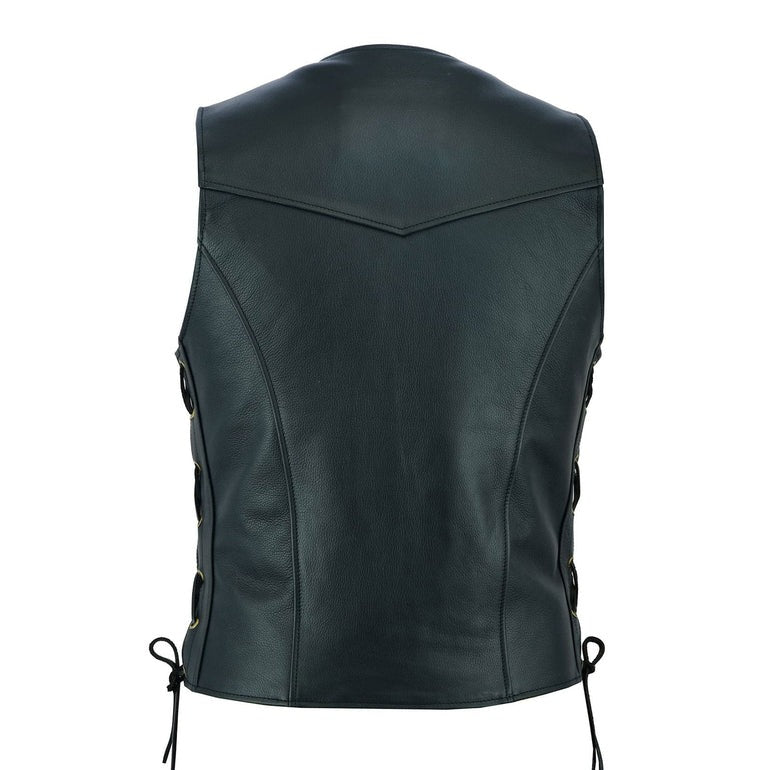 Black leather vest
