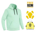 Light Green Motorcycle Kevlar Lined Hoodie