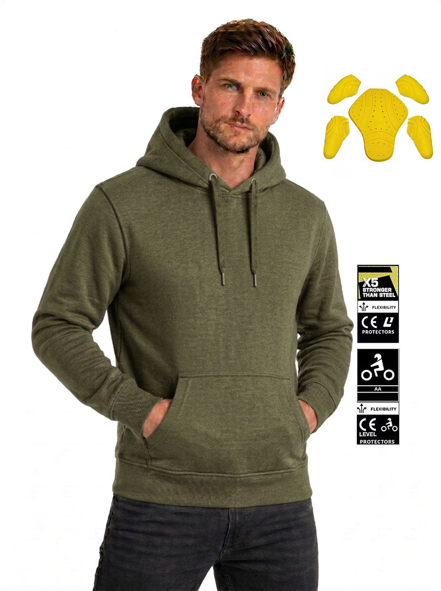 Green hoodie with additional designs