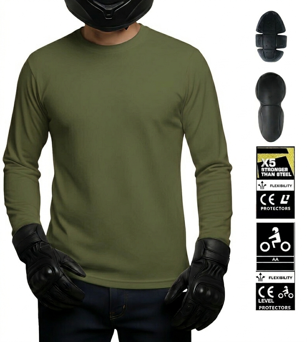 Motorcycle kevlar Tshirt
Motorcycle kevlar Lined Tshirt
Biker Tshirt
Kevlar Tshirt
protective tshirt