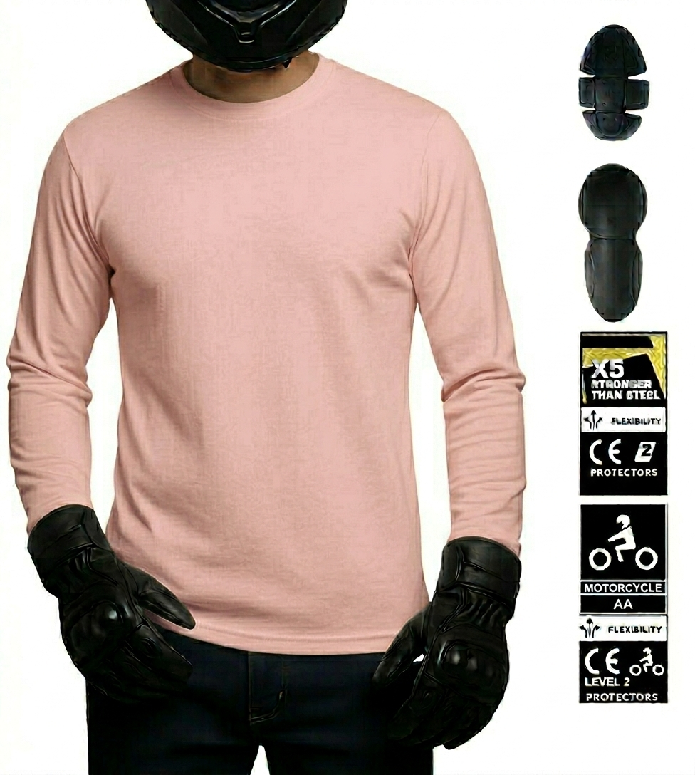 motorcycle Aramid Lined T-shirt