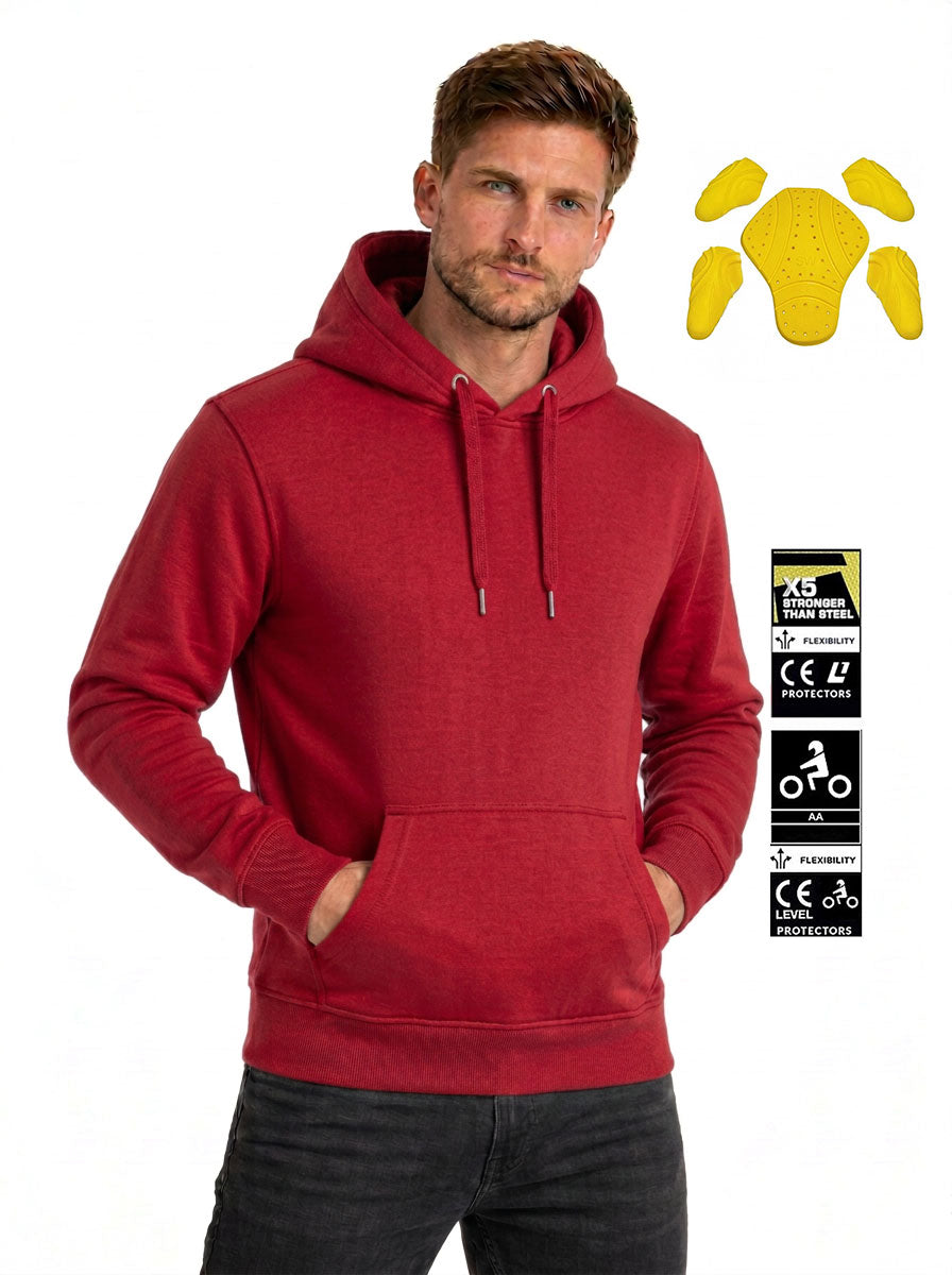 Red Motorcycle Kevlar Lined Hoodie