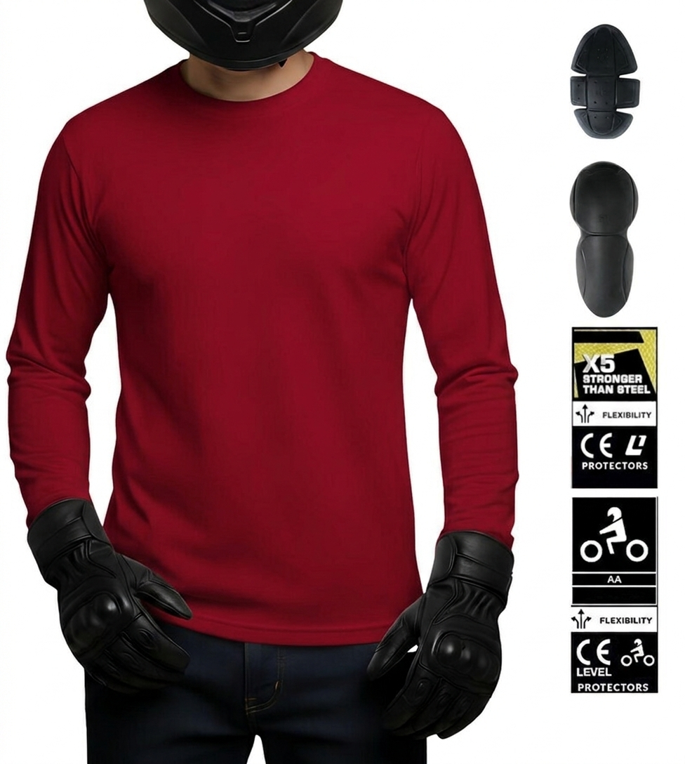 Motorcycle kevlar T-shirt
Motorcycle kevlar Lined T-shirt
Biker T-shirt
Kevlar T-shirt
protective t-shirt