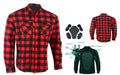 Men’s Red Black Flannel Motorcycle Shirt